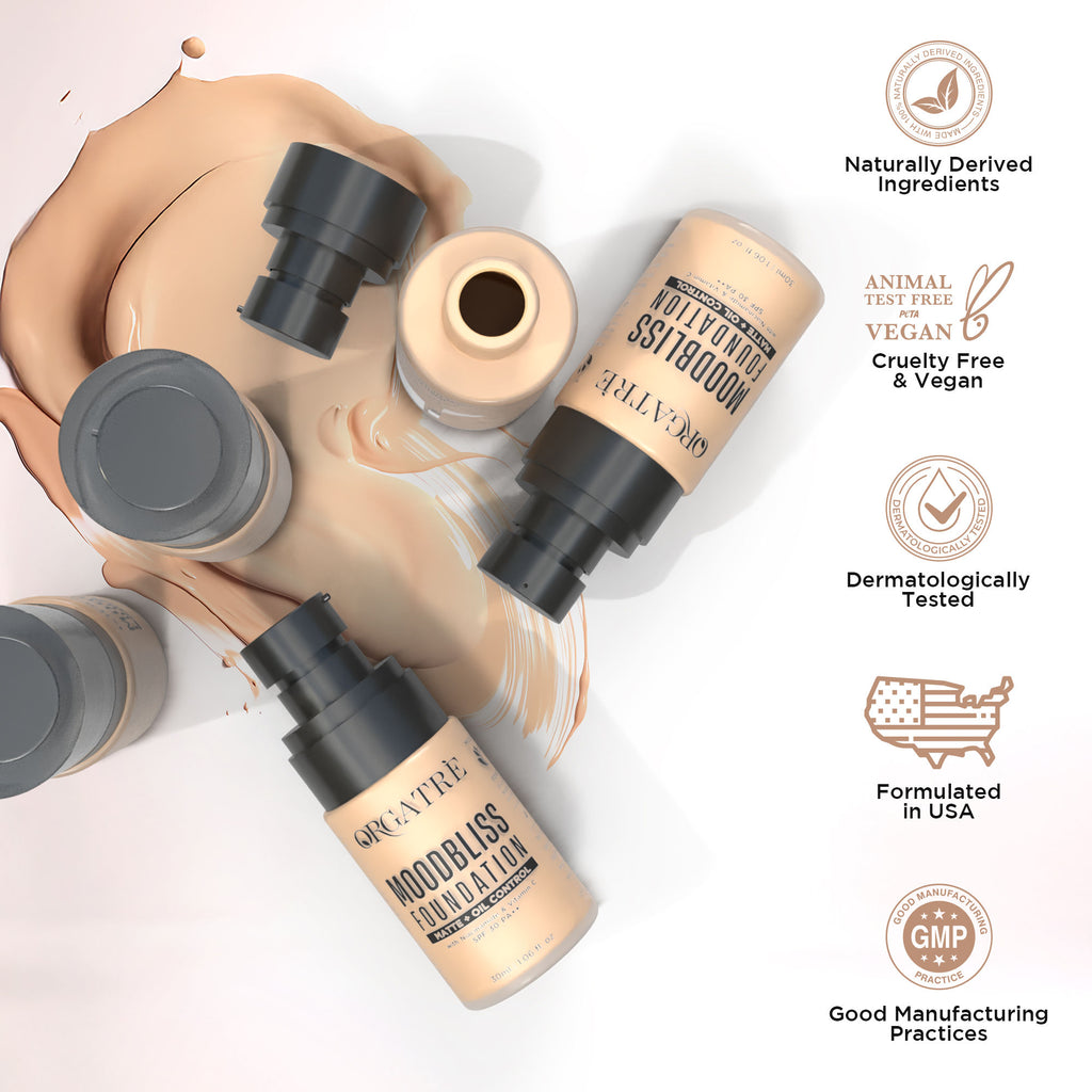 Matte+ Oil Control Makeup Foundation SPF 30 - Longwear Enriched with Niacinamide, Vit C -240