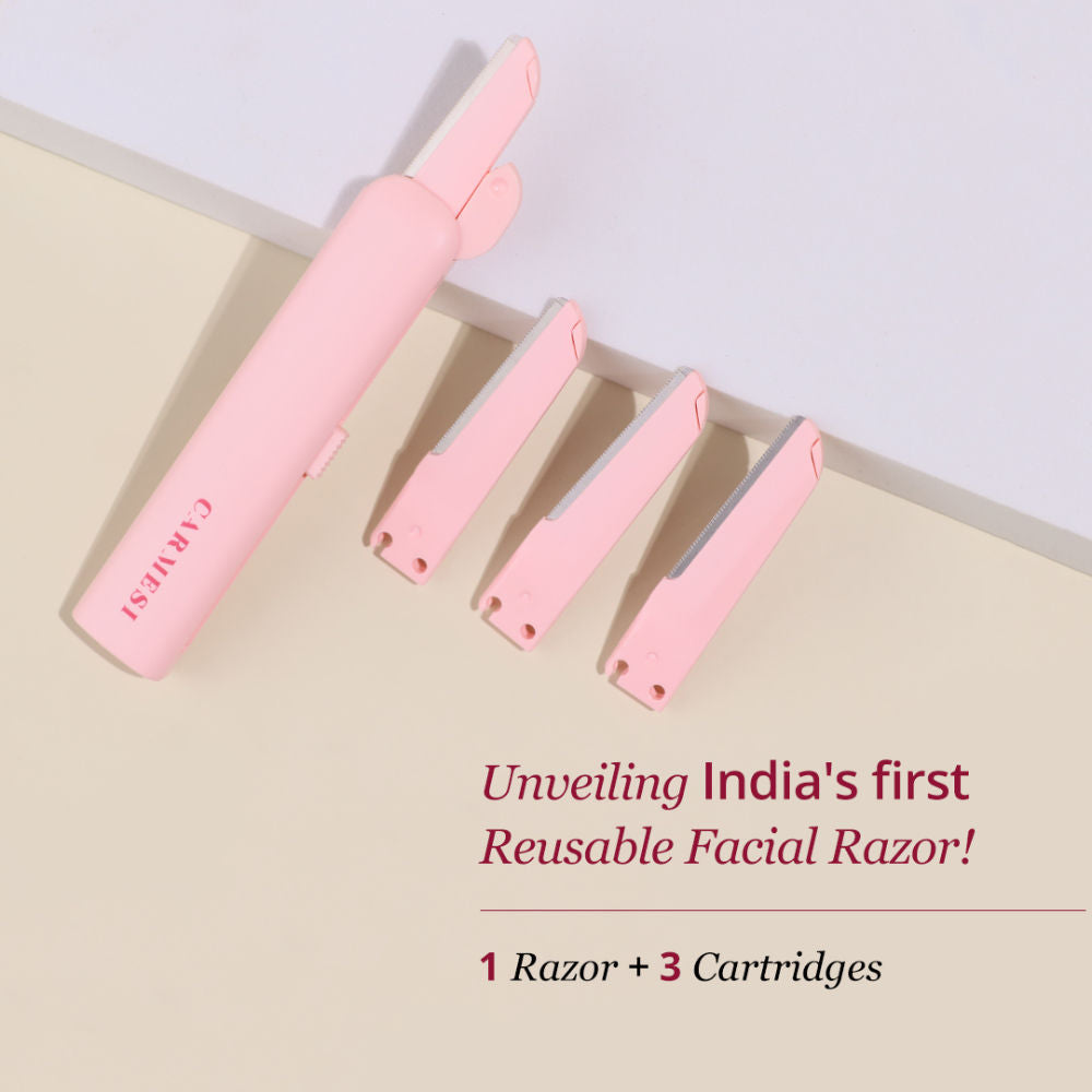 Face Razor Reset - 1 Razor & 3 Cartridges - Instant & Painless Hair Removal