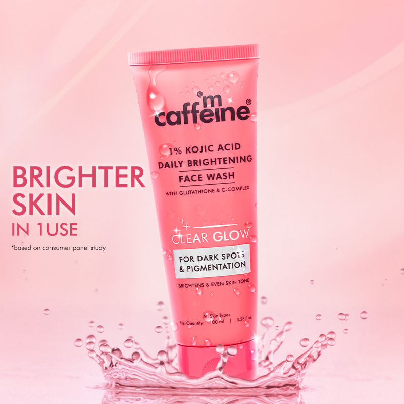 CLEAR GLOW 1% Kojic Acid Daily Brightening Face Wash