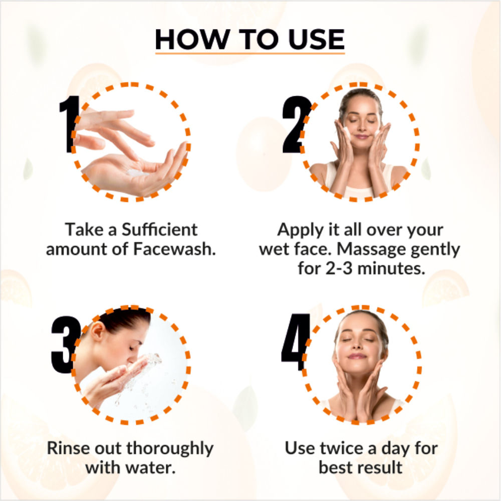 Vitamin C Face Wash Daily Glowing and Brightening Cleanser with Antioxidants