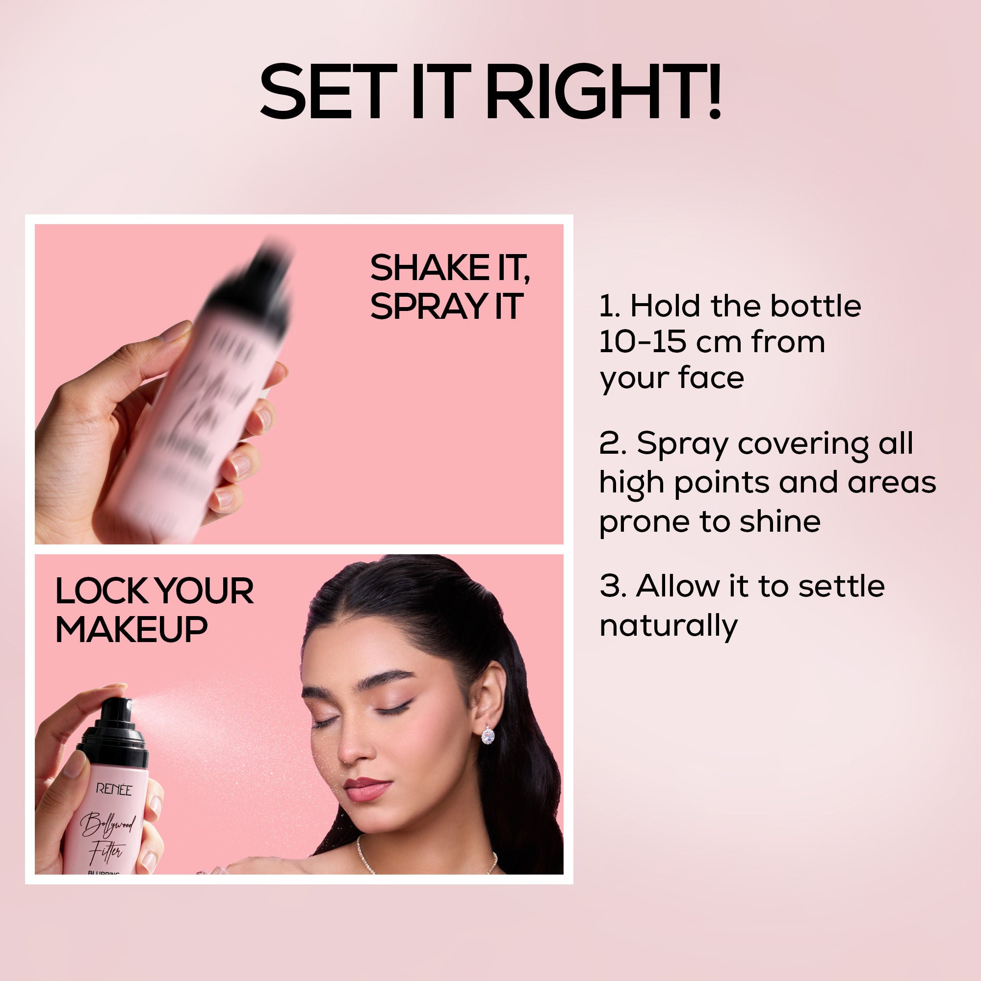 Bollywood Filter Blurring Setting Spray for Face, Matte Finish, with Hyaluronic Acid