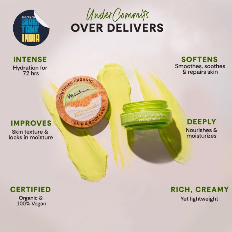 Organic Moisturizing Melon Body Butter For Dry Skin with Ceramides|Body Butter for Women&Men