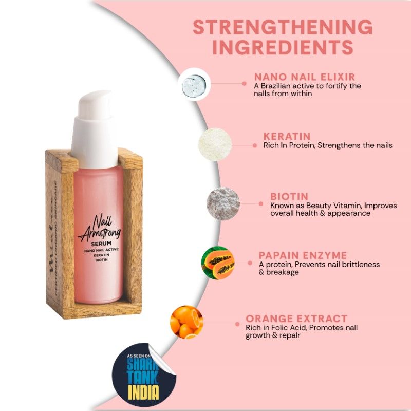 Organic Nail Armstrong Serum with Keratin repairs Cuticle & Stimulate Nail Growth for Women