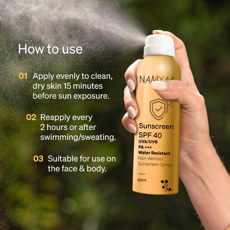 Sunscreen Spray SPF 40 For Sun Protection Against UVA/UVB With PA+++