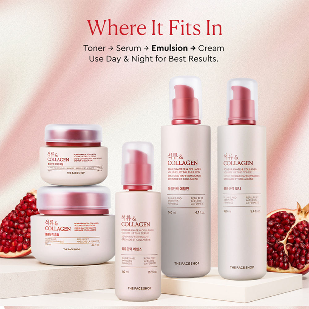 Collagen & Pomegranate Emulsion - Anti Aging Korean Moisturizer with Panthenol