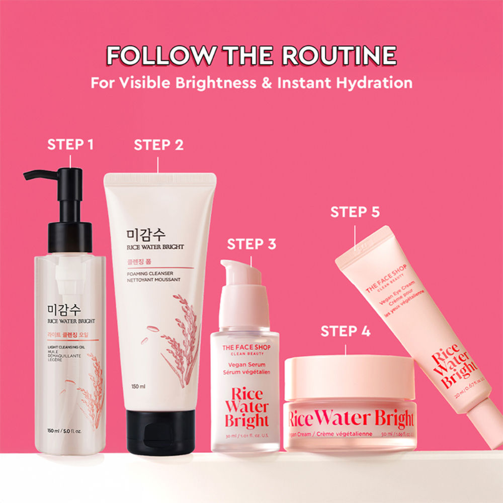 Rice Water Eye Cream with Niacinamide, Brightens & Moisturizes Under Eye Dark Circles
