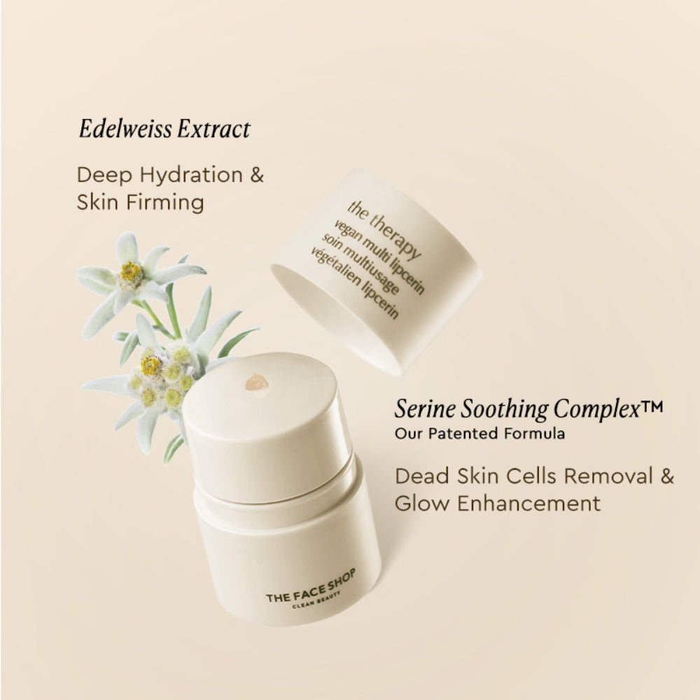 Vegan Korean Lipcerin - Lip Mask, Glowy Balm, Lip Scrub & Plumping Gloss in one