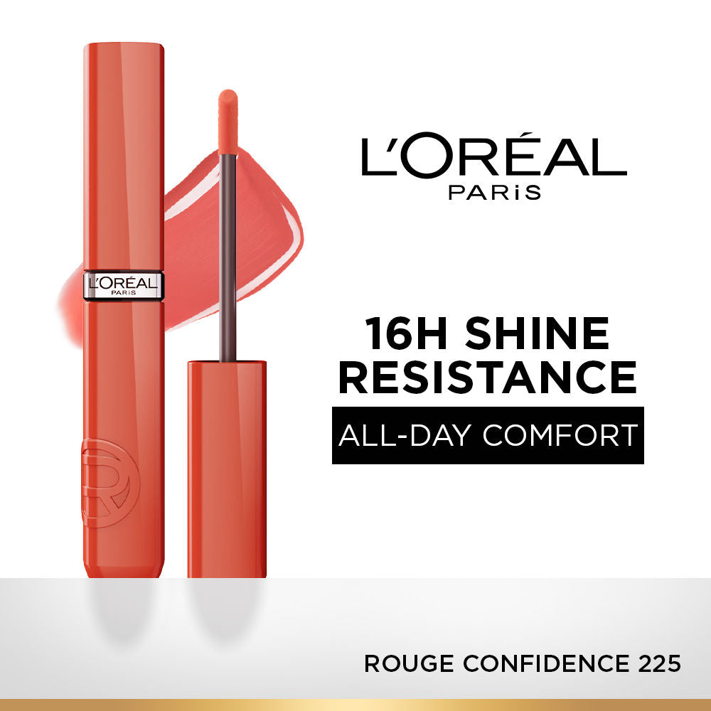Infallible Laque Resistance Liquid Lipstick, 16H Lacquer Shine - 225 Rouge Confidence