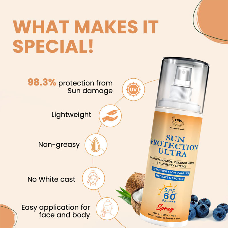 Sun Protection Sunscreen SPF UVA UBA 60+ PA++++ Spray