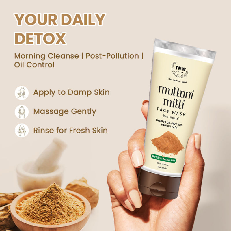 Multani Mitti Face Wash for Glowing & Clear Skin - For Oily Skin