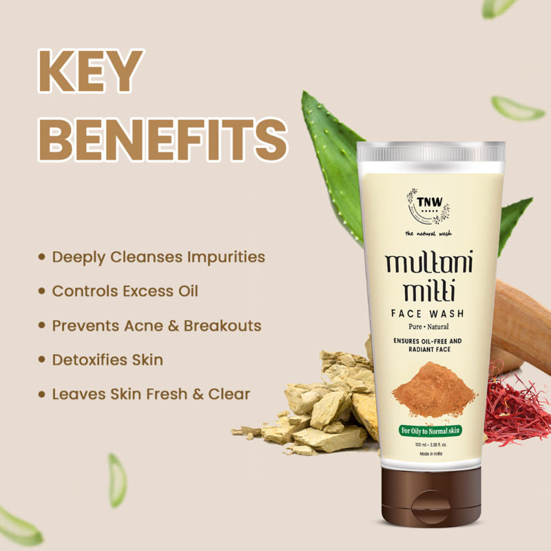 Multani Mitti Face Wash for Glowing & Clear Skin - For Oily Skin
