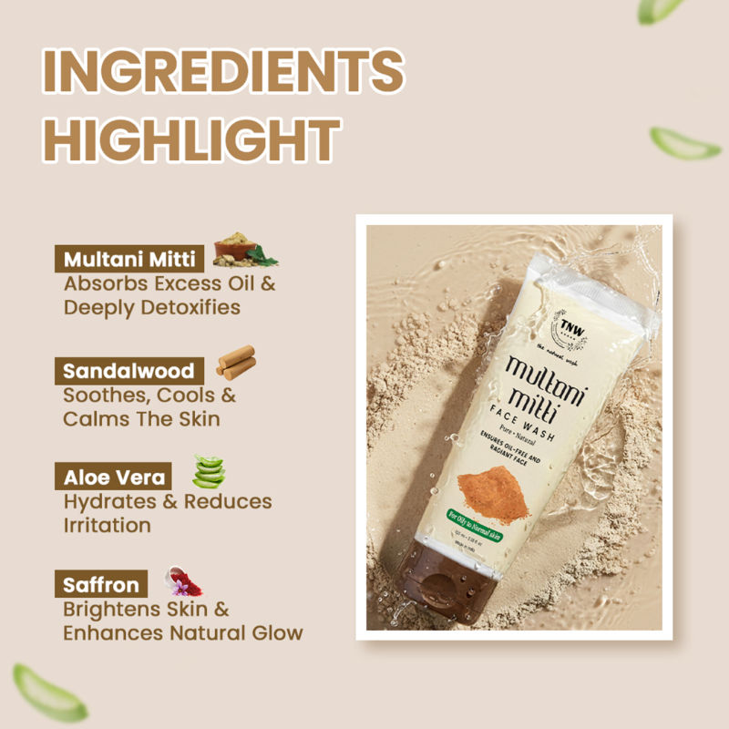 Multani Mitti Face Wash for Glowing & Clear Skin - For Oily Skin