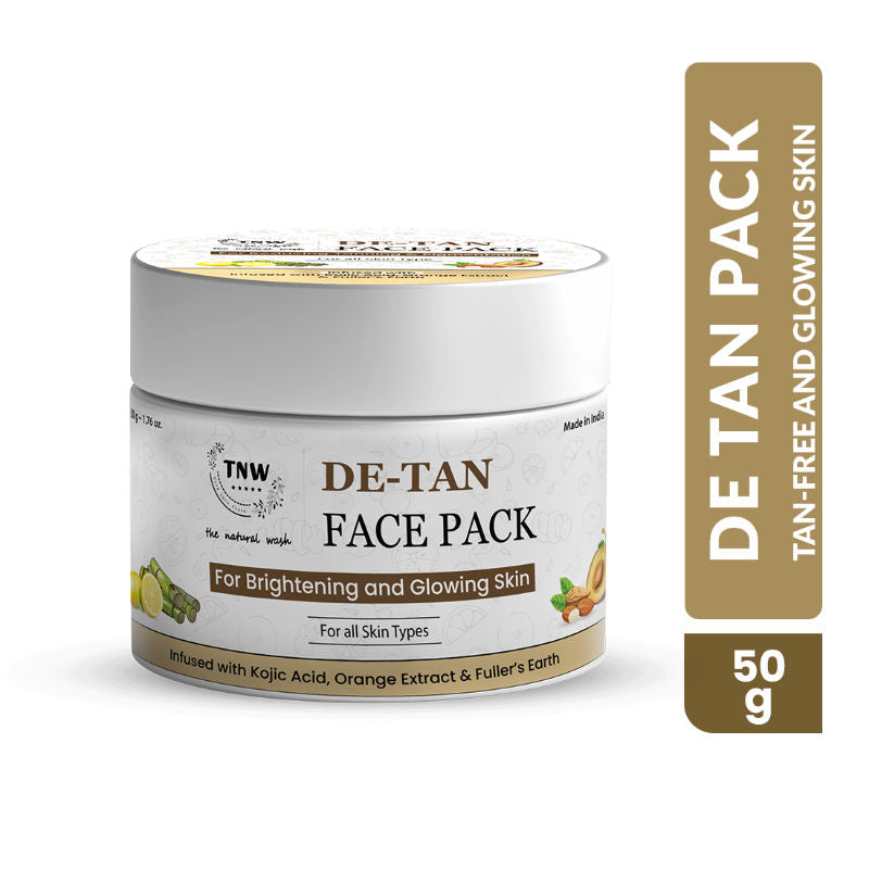 De-Tan Face Pack For Glowing Skin And Tan Removal With Orange Extract - 50g