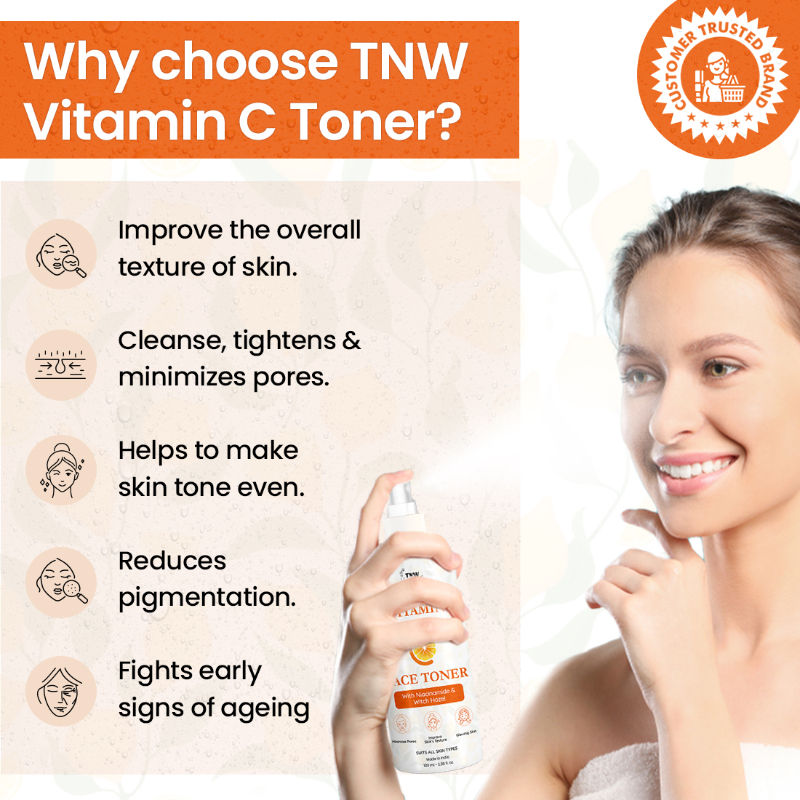Vitamin C Face Toner for Improve Skin Texture with Niacinamide & Witch Hazel