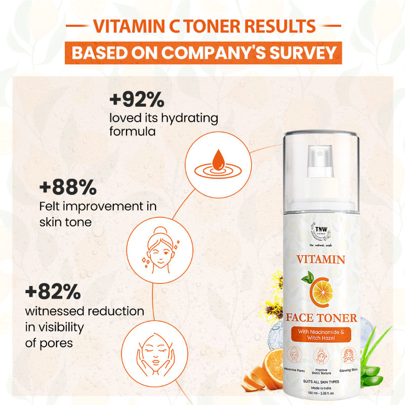 Vitamin C Face Toner for Improve Skin Texture with Niacinamide & Witch Hazel