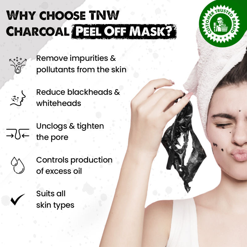 Charcoal Peel Off Face Mask with Activated Charcoal & Liquorice Extract