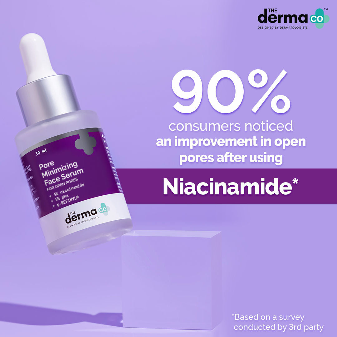 Pore Minimizing Face Serum With 4% Niacinamide, 5% PHA And P-refinyl For Open Pores