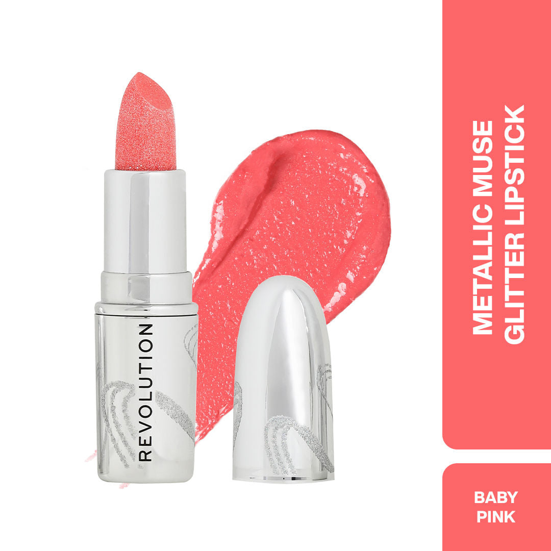 Metallic Muse Glitter Lipstick - Baby Pink