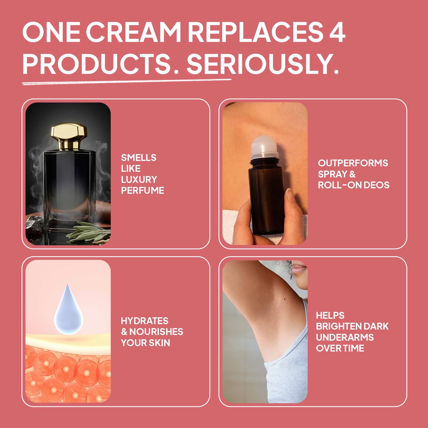 Imfresh Wildflower Deodorant Cream For Whole body, Underarms Areas & Long Lasting Odour Control