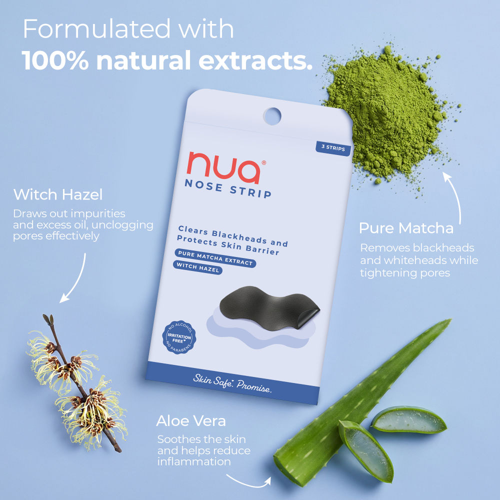 Nose Strip Pure Matcha and Witch Hazel 100% Natural Extracts Works within 10 minutes