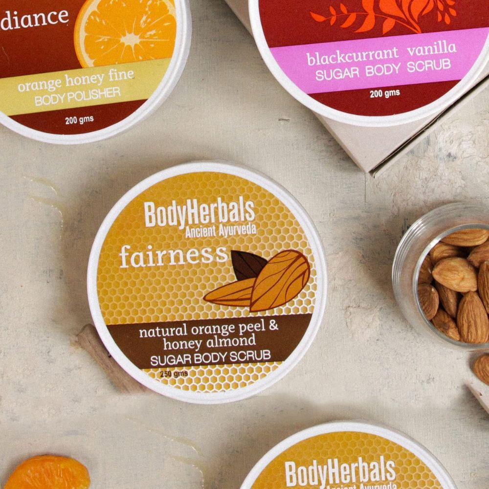 Fairness Natural Orange Peel & Honey Almond Sugar Body Scrub
