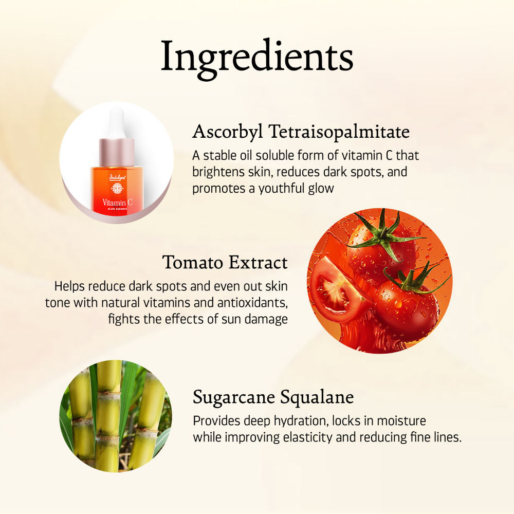 Vitamin C Glow Essence, Antioxidant - Rich Skin Brightening Face Serum