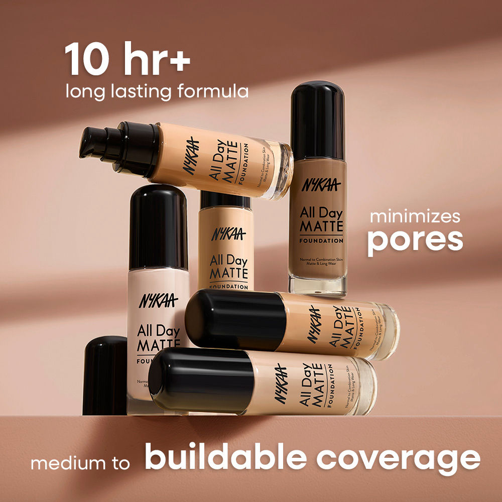 All Day Matte Long Wear Liquid Foundation With Pump