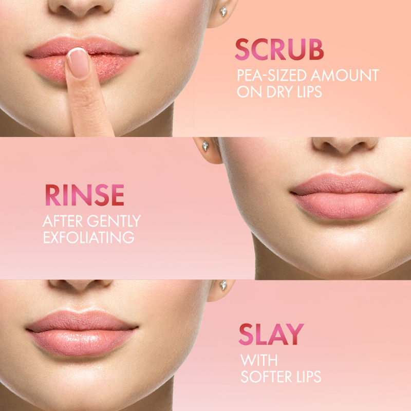 Hydrating & Exfoliating Lip Scrub with Hyaluronic Acid for Soft Luscious Lips