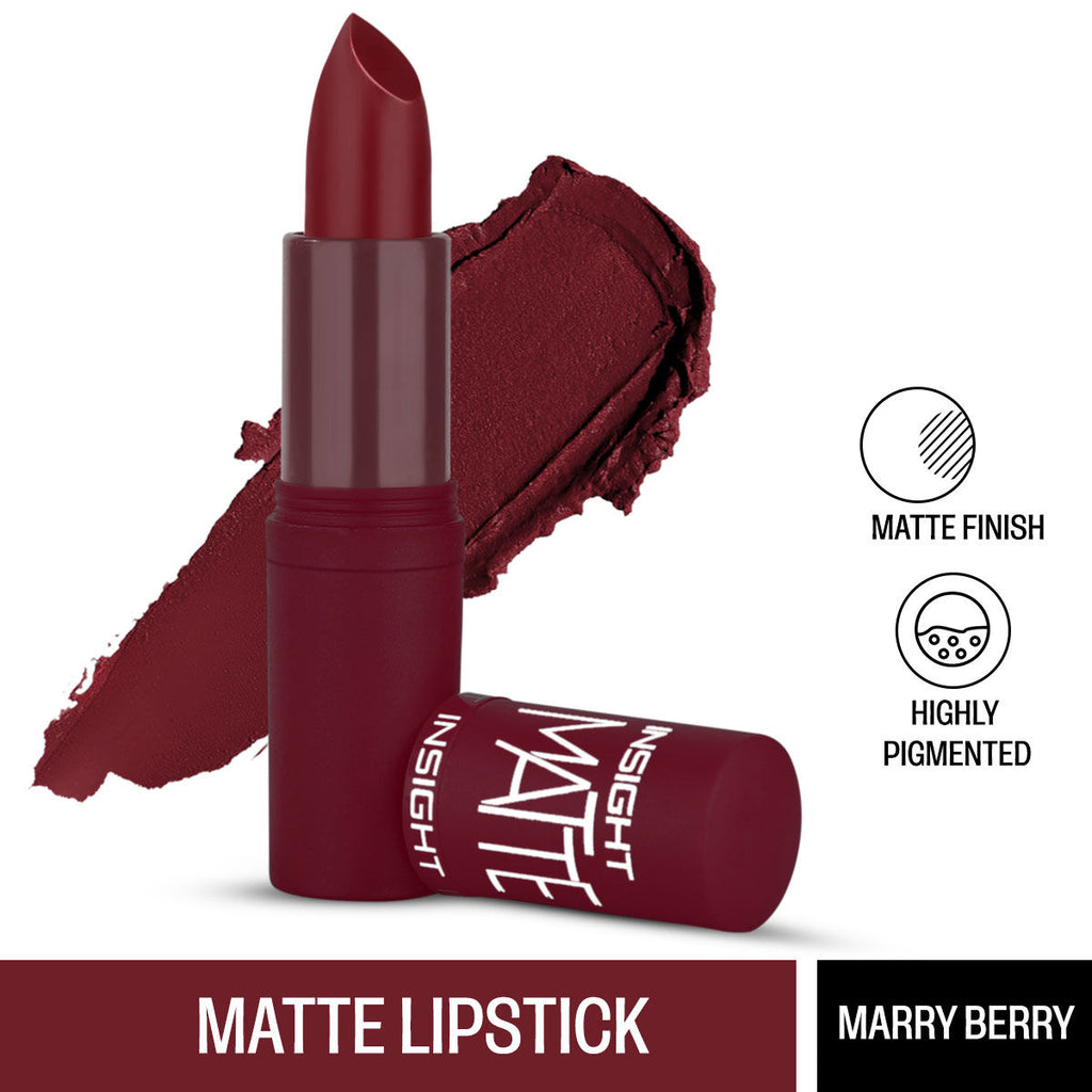 Matte Lipstick, 1 Stroke Application, Long Lasting - A25 Merry Berry