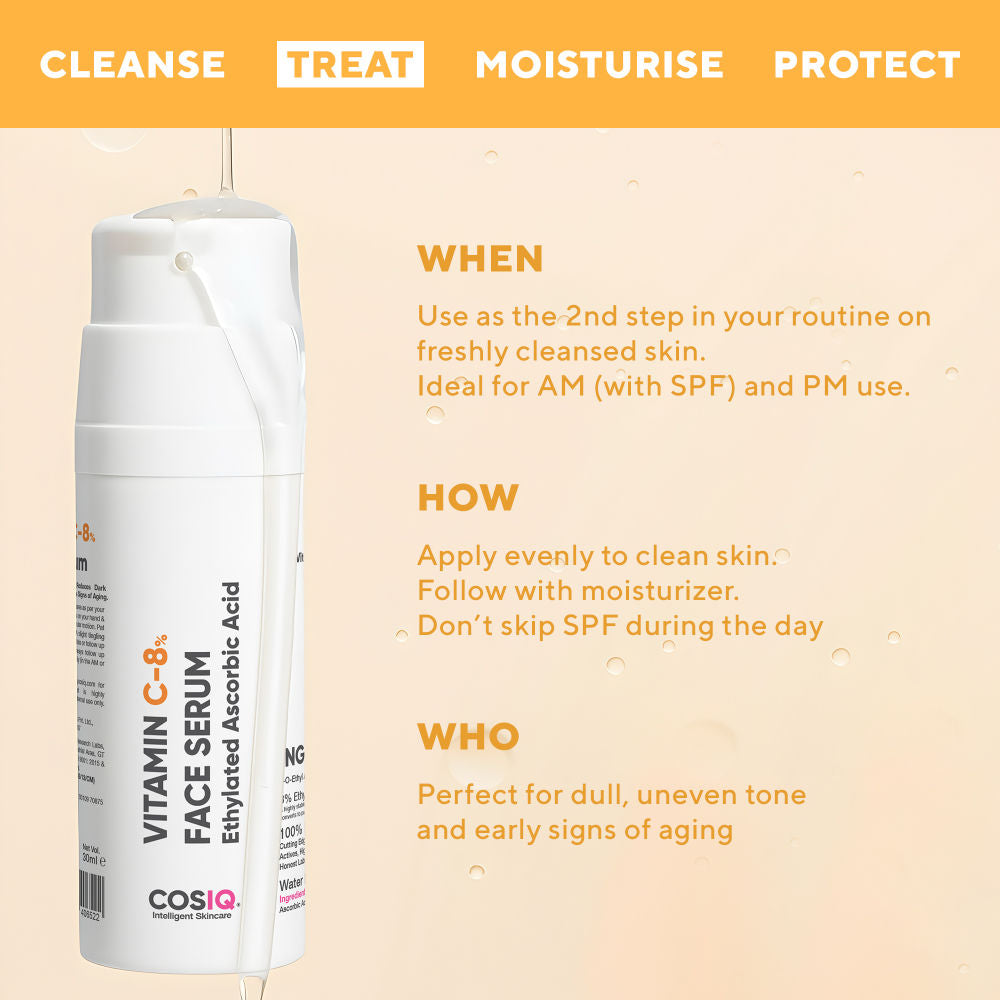 Vitamin C-8% Only 2 Ingredients Face Serum(30ml)