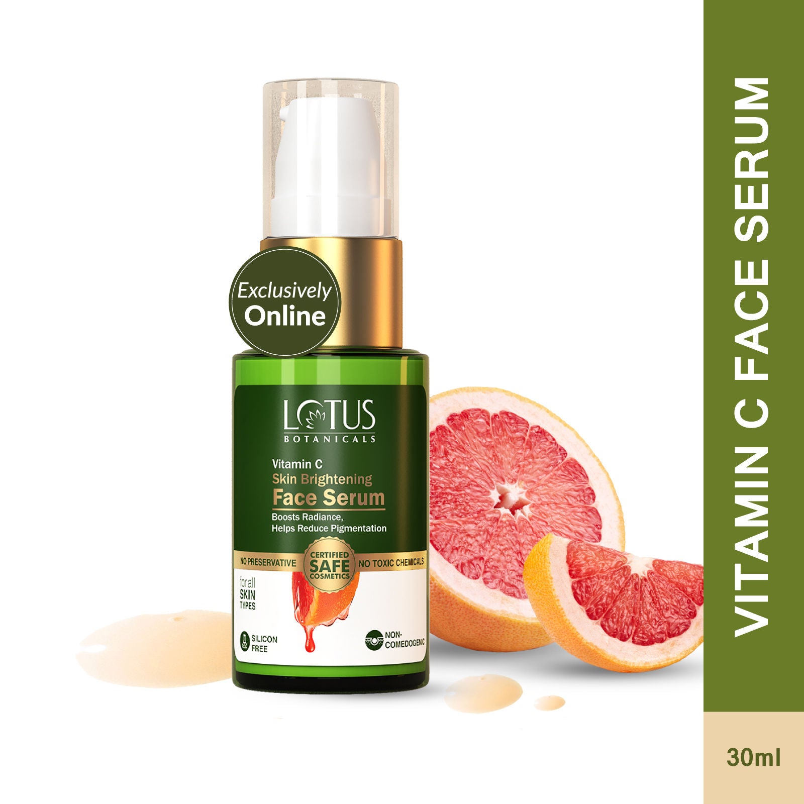 Vitamin C Skin Brightening Face Serum,Recovers And Repairs Dull Skin,Chemical Free