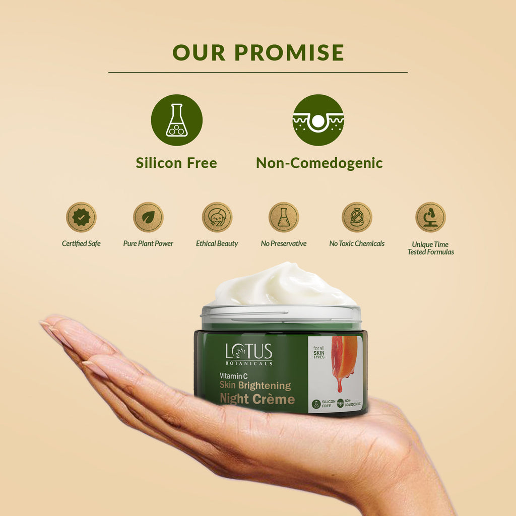 Skin Brightening Night Face Cream|100% Vitamin C | Chemical Free|All Skin Types