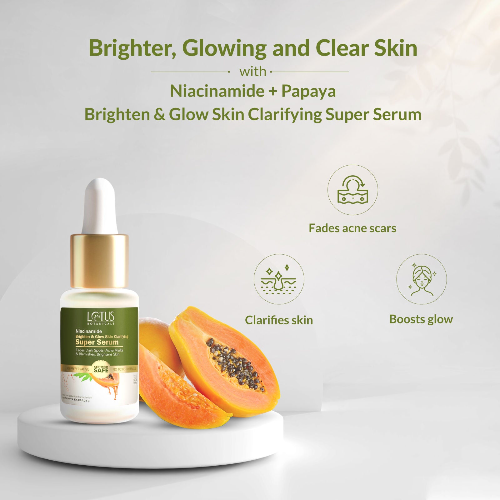Niacinamide & Papaya Brighten & Glow Skin Clarifying Super Serum