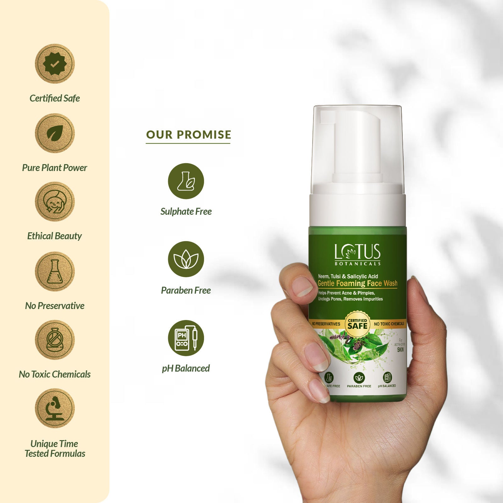 Neem, Tulsi & Salicylic Acid Gentle Foaming Face Wash