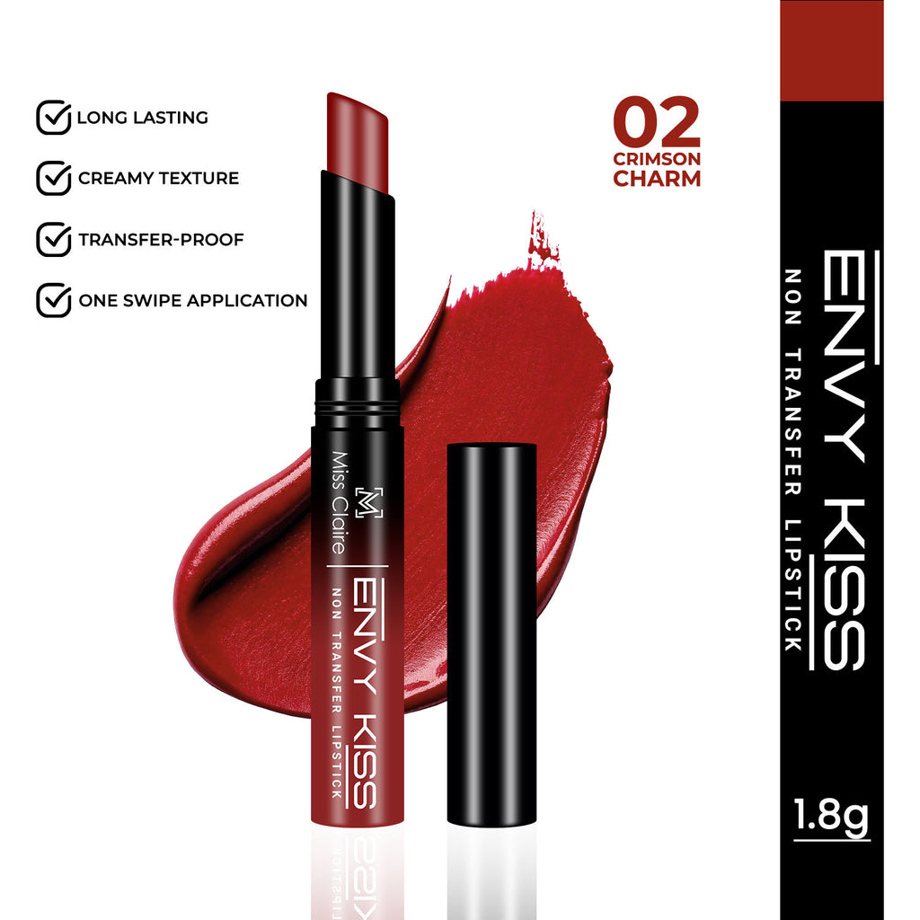 Envy Kiss Non Transfer Lipstick - 02 Crimson Charm