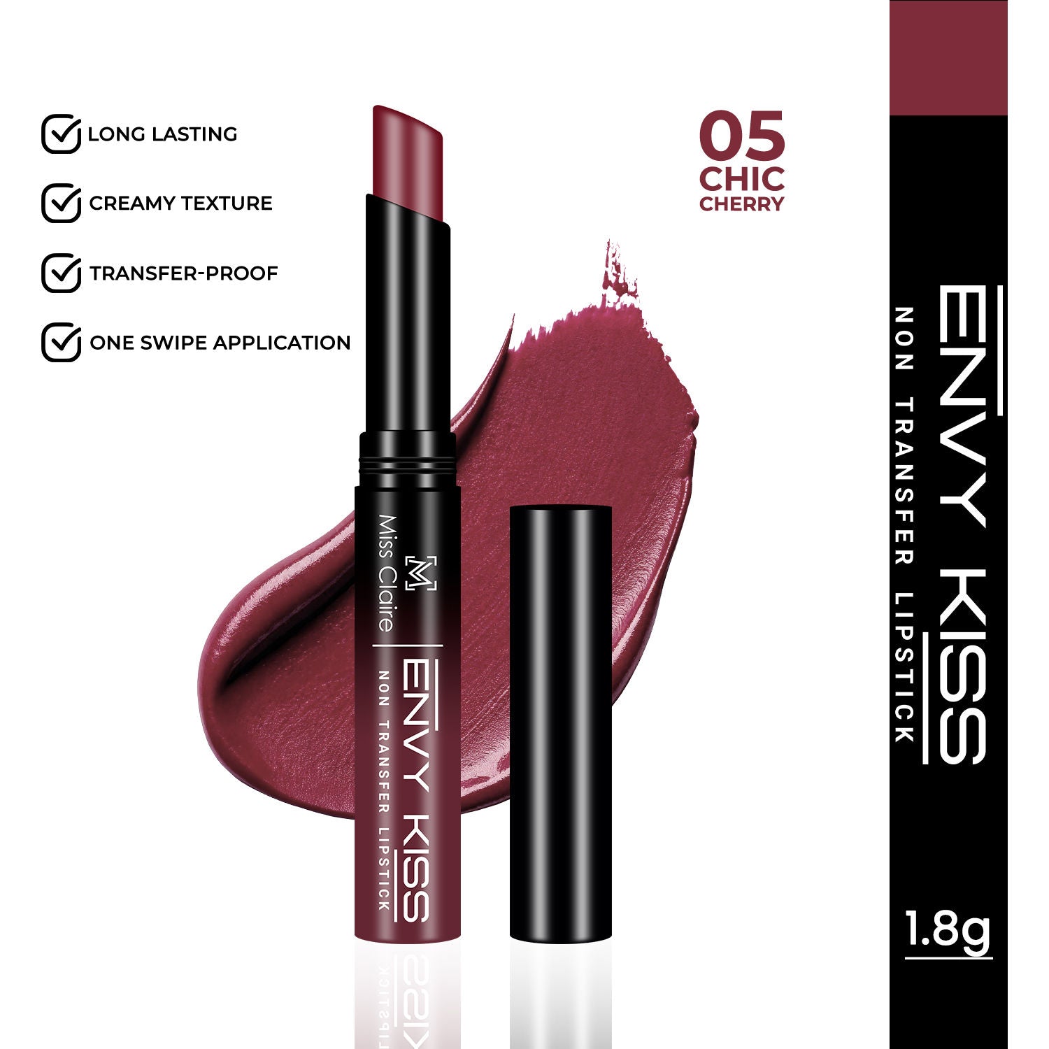 Envy Kiss Non Transfer Lipstick - 05 Chic Cherry