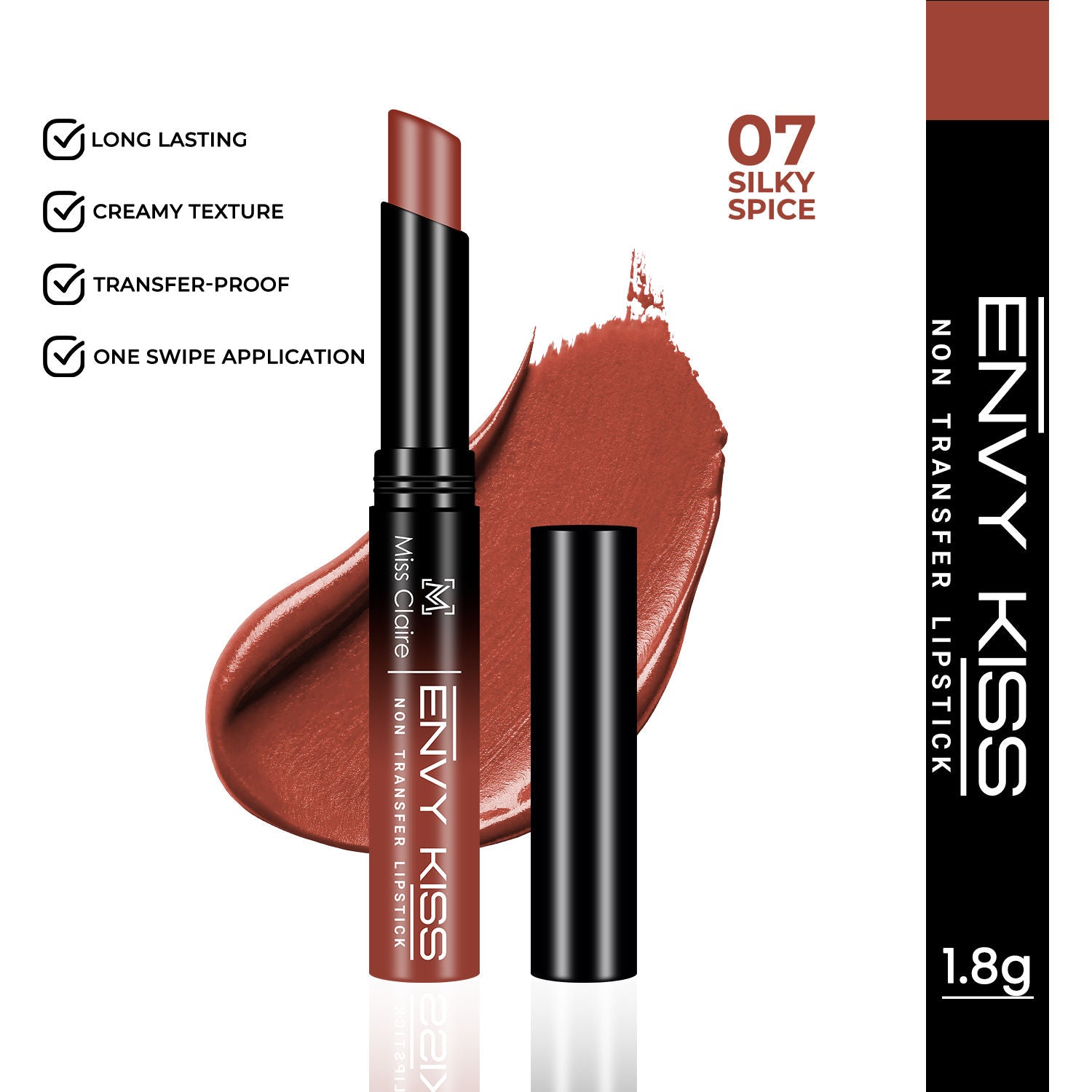 Envy Kiss Non Transfer Lipstick - 07 Silky Spice