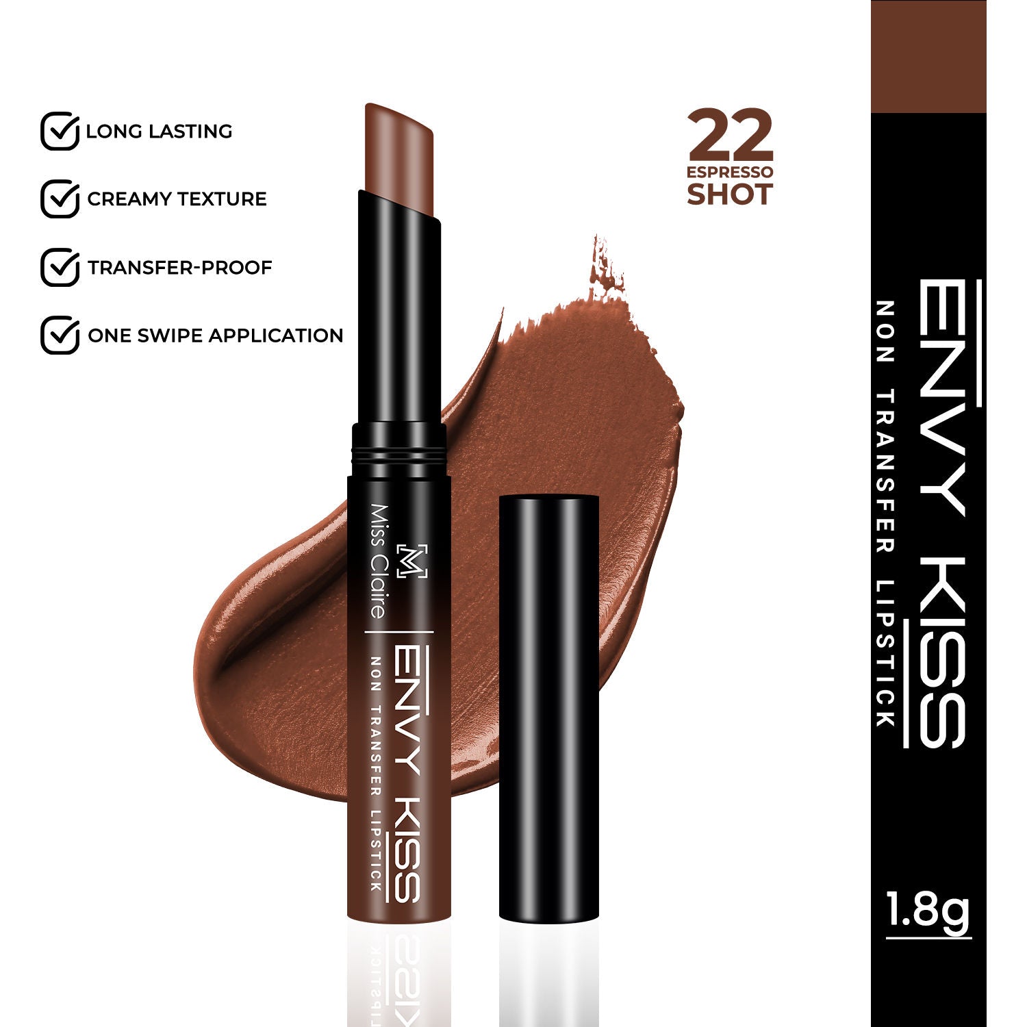 Envy Kiss Non Transfer Lipstick - 22 Espresso Shot
