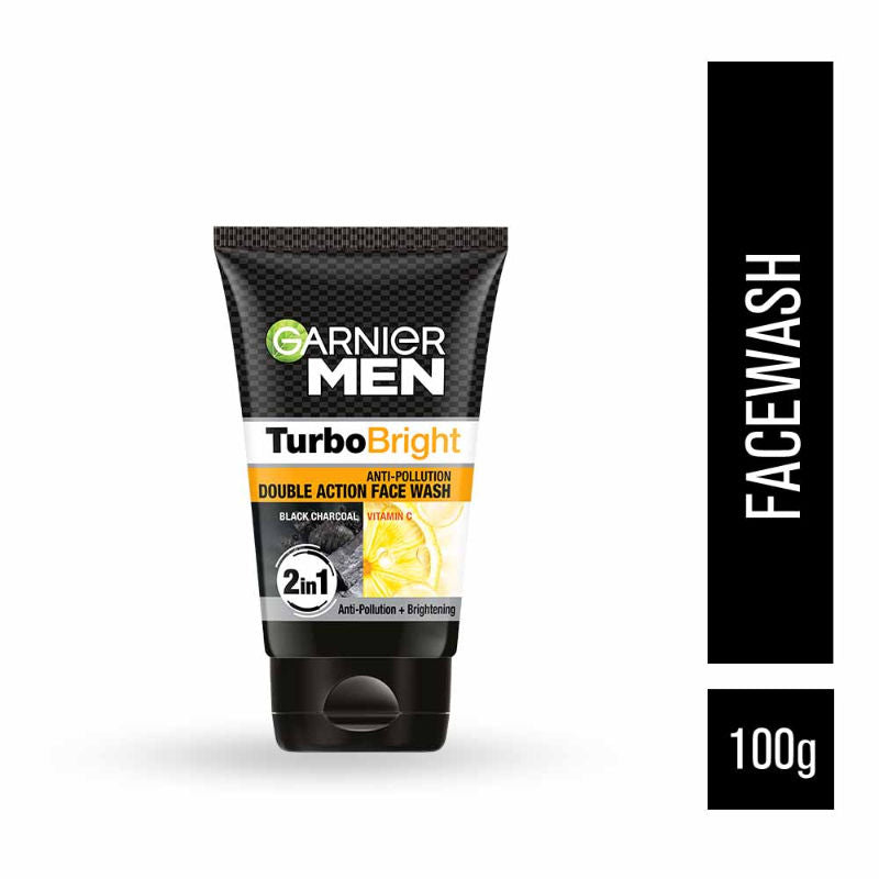 Men Turbo Bright Anti-Pollution Double Action Face Wash