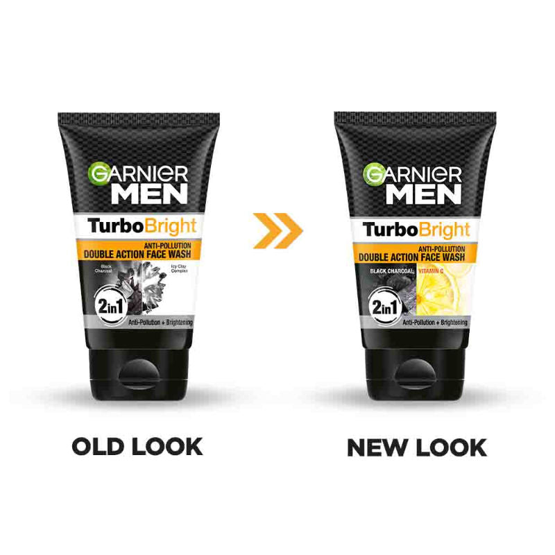 Men Turbo Bright Anti-Pollution Double Action Face Wash