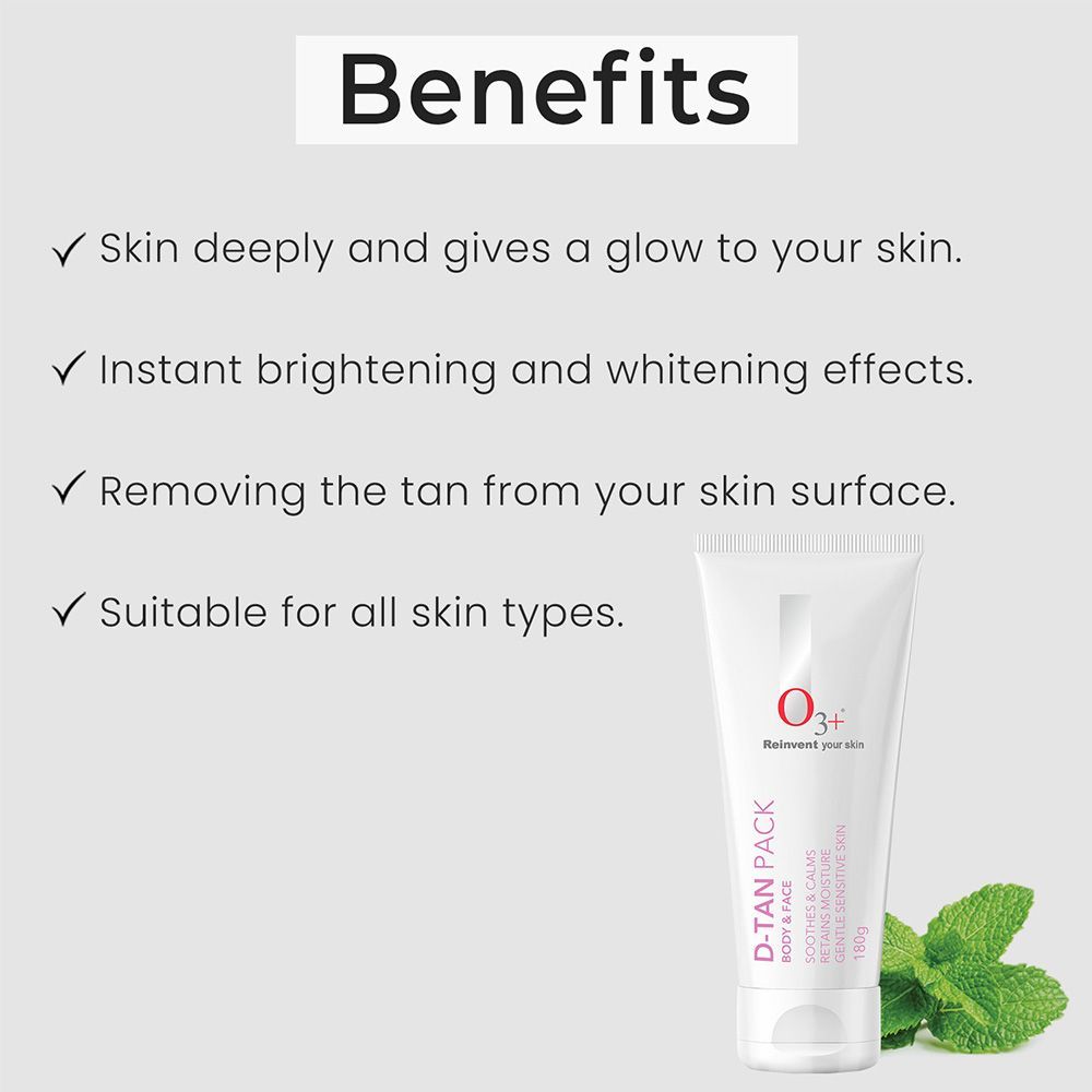 D-TAN Pack For Instant Tan Removal For All Skin Types