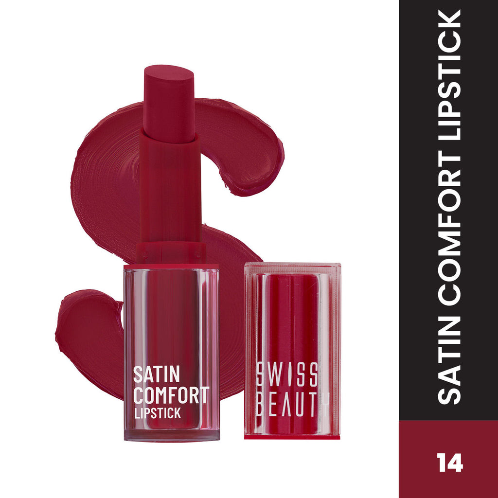 Satin Comfort Smooth Glide, Highly Pigmented , Ultra Hydrating Lipstick - 14 My Raspberry