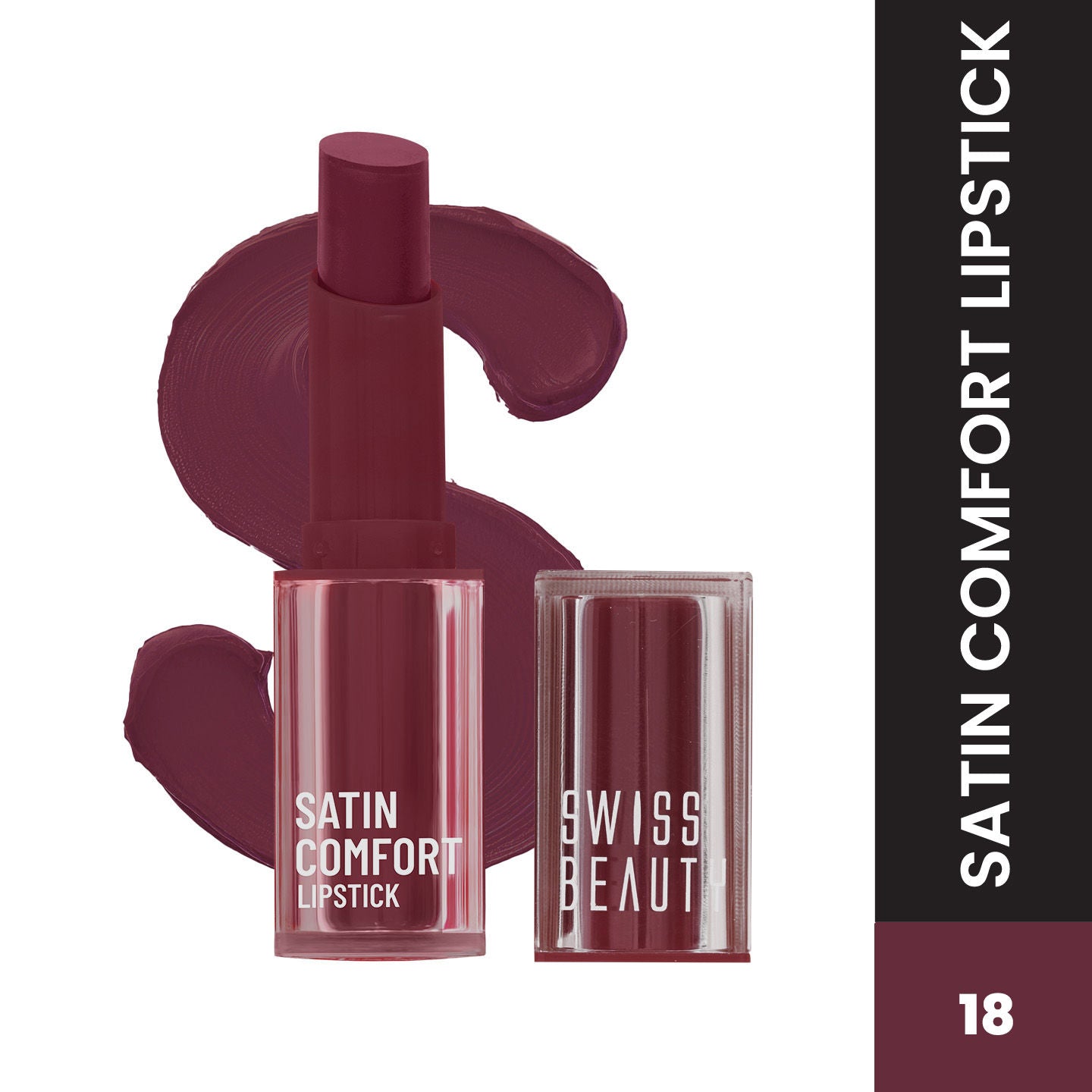 Satin Comfort Smooth Glide, Highly Pigmented , Ultra Hydrating Lipstick - 18 Rouge Red