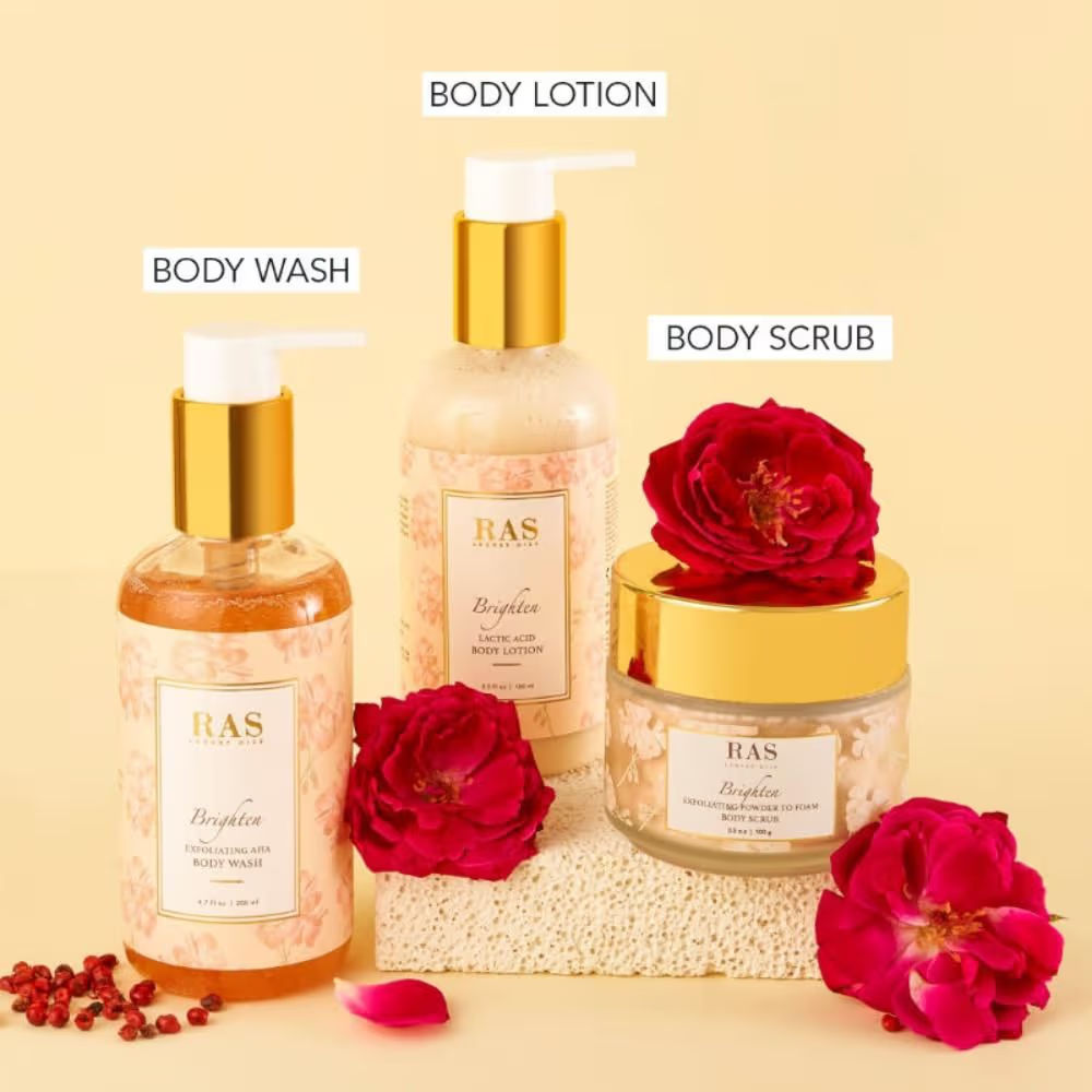 Brighten Exfoliating Aha Body Wash With Himalyan Rose & Pink Pepper - Sulphate Free