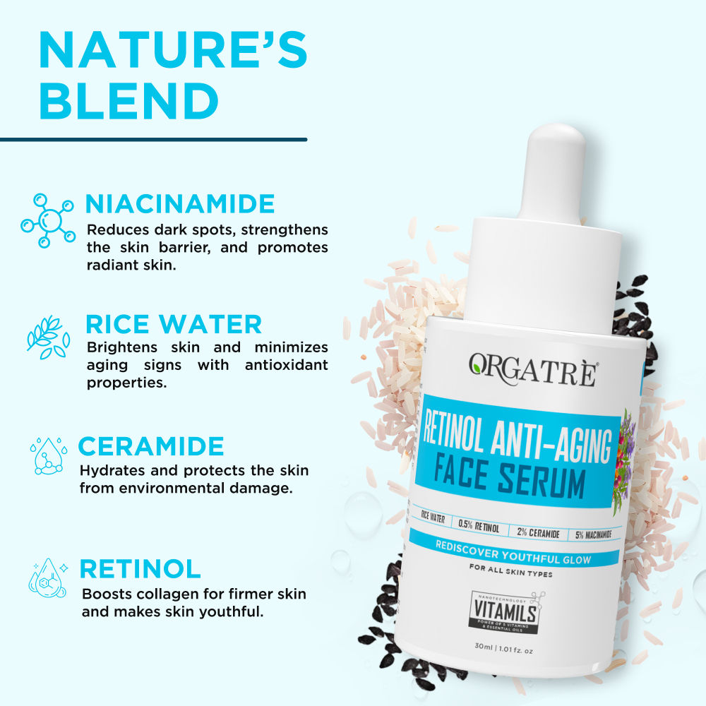 Retinol Anti-Aging Face Serum - Reduces Fine Lines, Boosts Collagen, Hydrates & Skin Firming