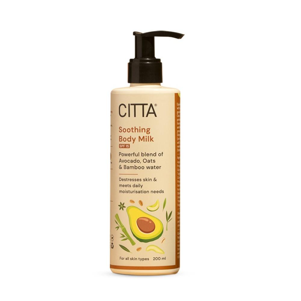 Soothing Body Milk Light Moisturizing Lotion Spf15 With Avocado, Oats & Bamboo Water