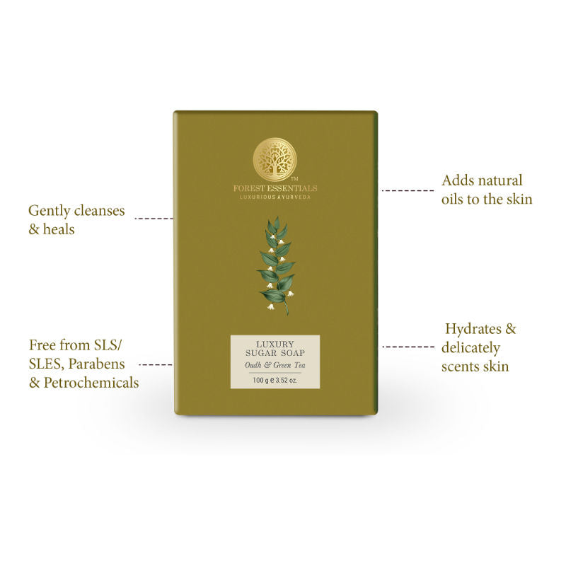 Luxury Sugar Soap Oudh & Green Tea - Ayurvedic Handmade Bath Soap