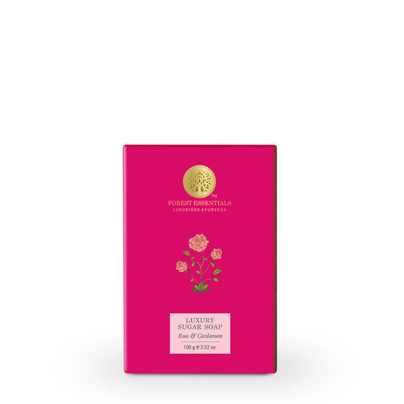 Luxury Sugar Soap Rose & Cardamom - Ayurvedic Handmade Natural Bath Soap