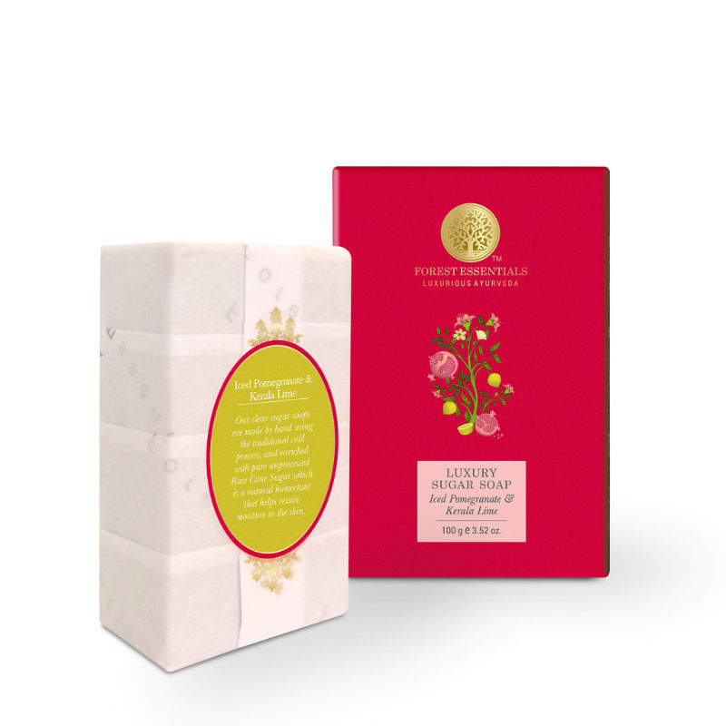 Luxury Sugar Soap Pomegranate & Kerala Lime - Ayurvedic Handmade Bath Soap