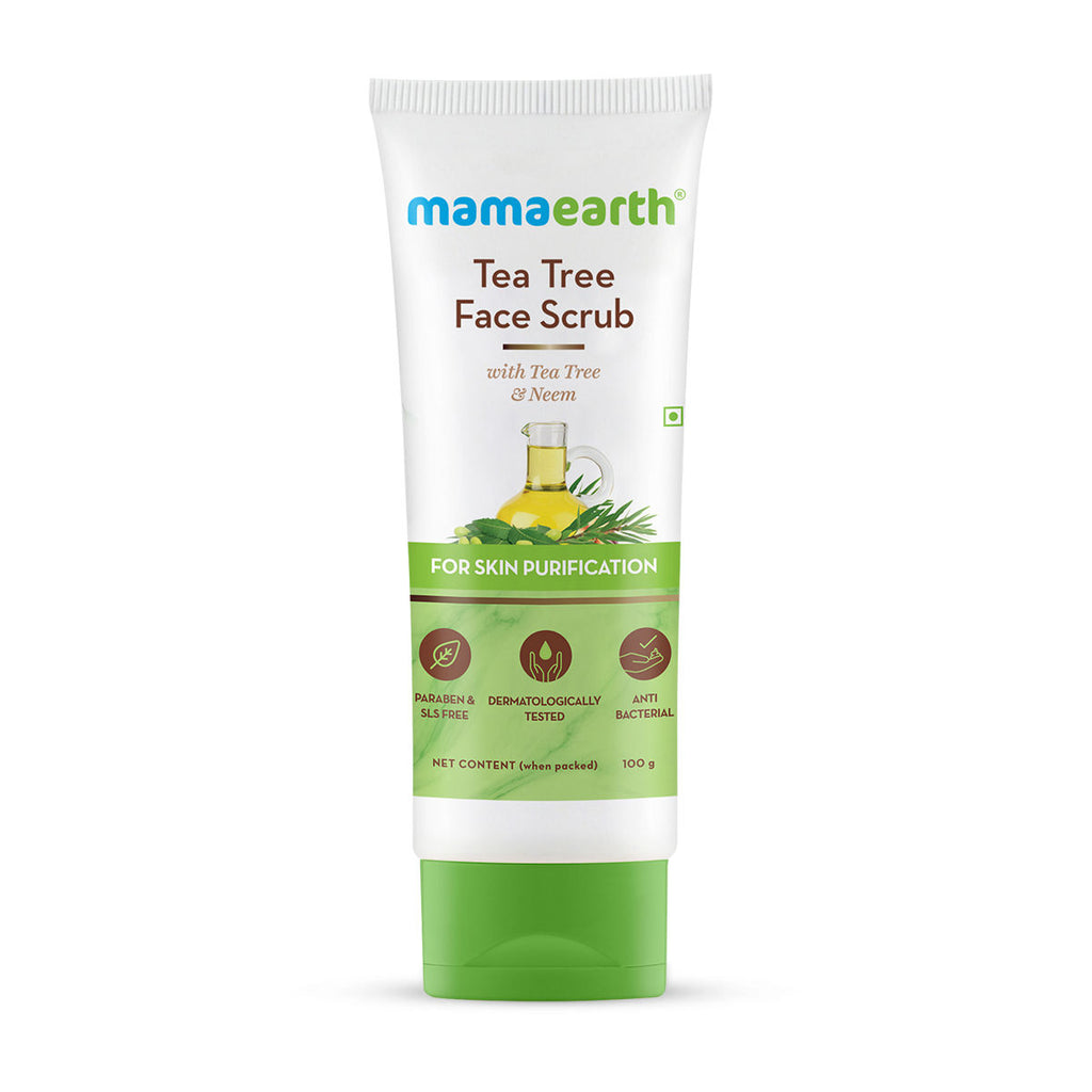 Tea Tree Face Scrub With Tea Tree And Neem For Skin Purification